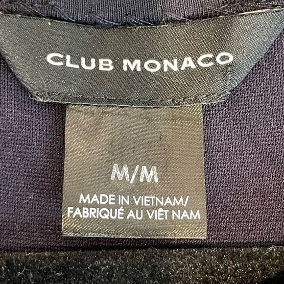 Club Monaco Navy Blue Ruched Pullover Crew Neck Sleeveless Dress Size M - Picture 5 of 9